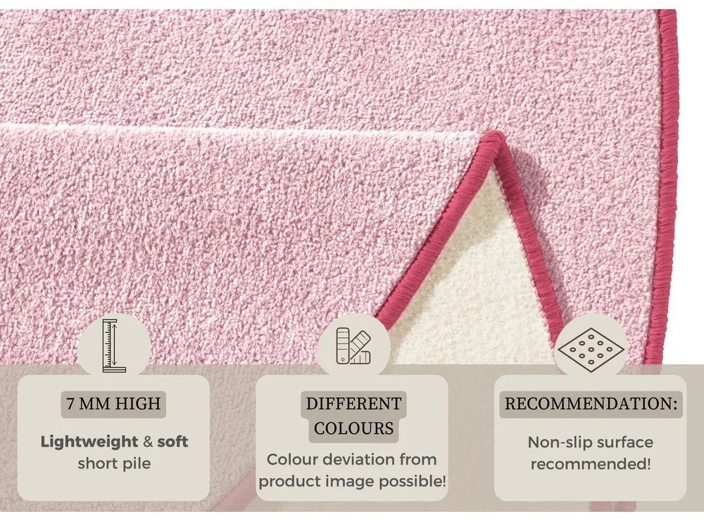 Светлорозов кръгъл килим ø 133 cm Fancy – Hanse Home