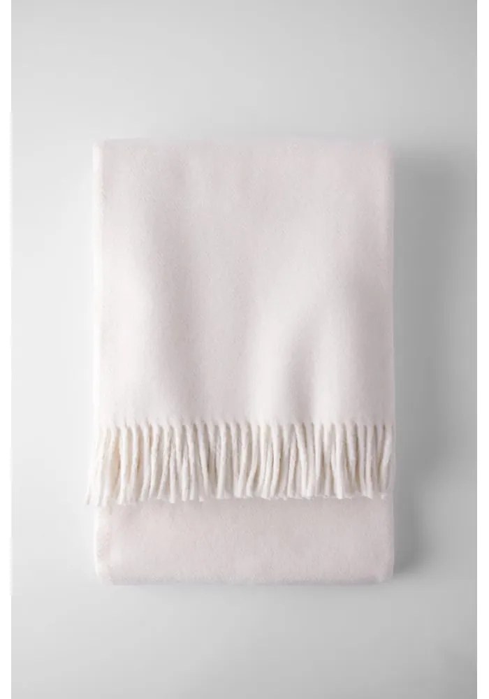 Кремаво одеяло със съдържание на памук Basics, 140 x 180 cm Plain - Euromant