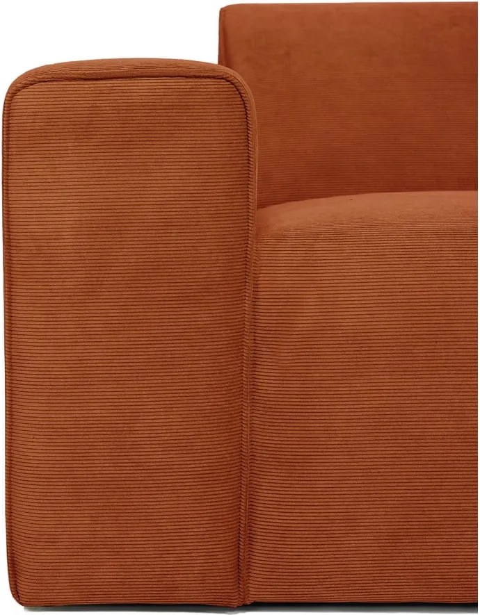 Модул за оранжев велурен диван (ляв ъгъл) Sting - Scandic