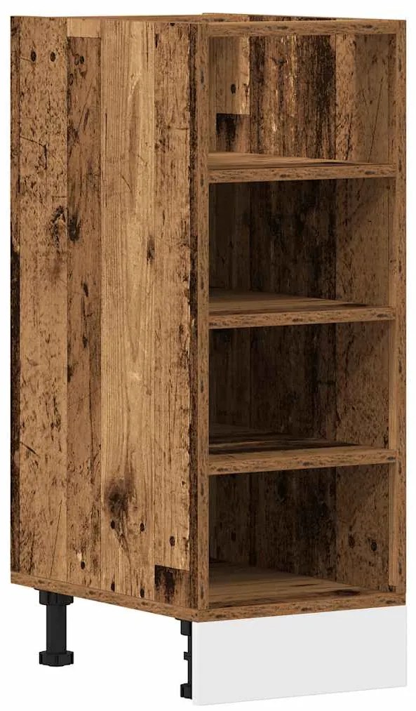 854200 vidaXL Долен шкаф "Рига" Старо дърво 30x44,5x81,5 см Инженерно дърво