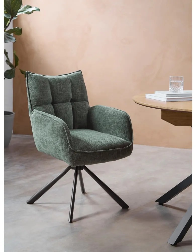 Зелени тапицирани трапезни столове в комплект 2 бр. Marilla – Unique Furniture