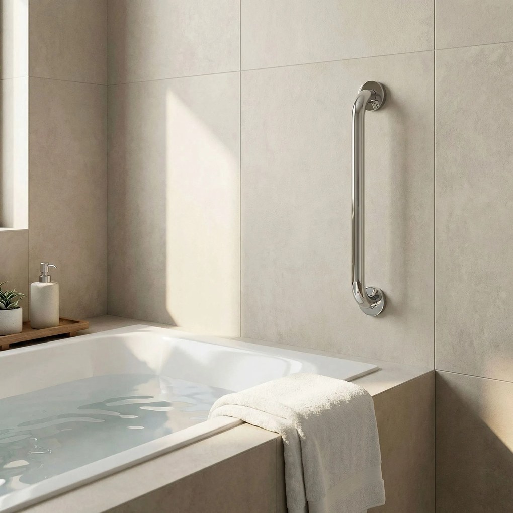 Прав дръжка за баня Chrome 40cm