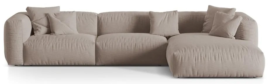 Бежов модулен ъглов диван (десен ъгъл) Martina – Micadoni Home