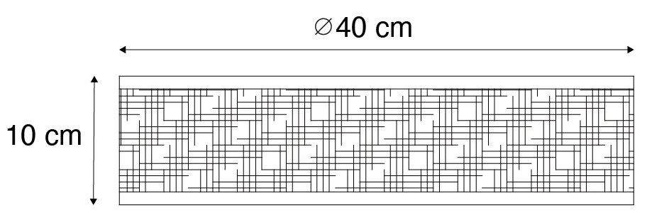 Ориенталски таванен аплик ратан 40 см 3-светлина - Tromma