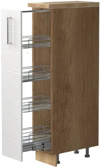 Висок подов шкаф Hudson K14-30-1KZ-Oak - White