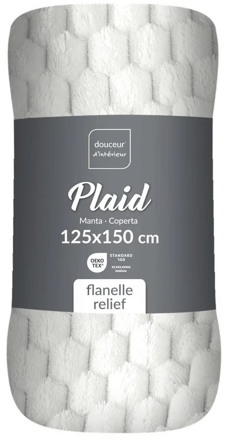 Кремаво одеяло от микрофланела 125x150 cm Mini Frosty – douceur d'intérieur