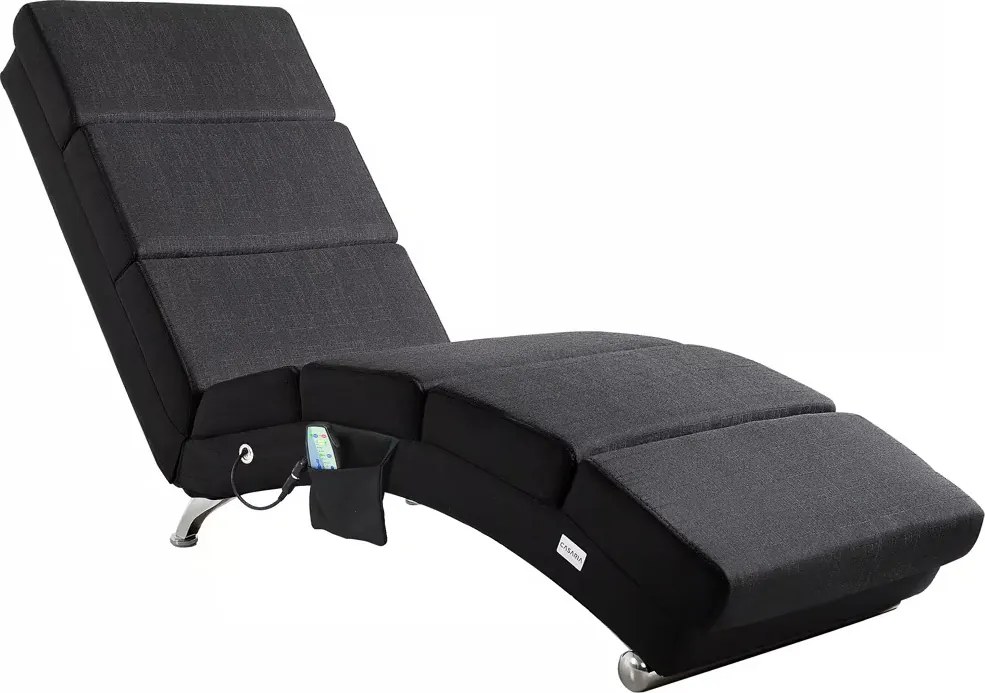 Релаксиращ масажен шезлонг Лондон с отопление umelá koža biela