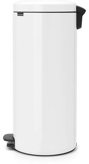 Кош за боклук с педал Brabantia NewIcon 649063, 30 л, Плавно затваряне, Противоплъзгаща основа, Метална вътрешна кофа, Бял