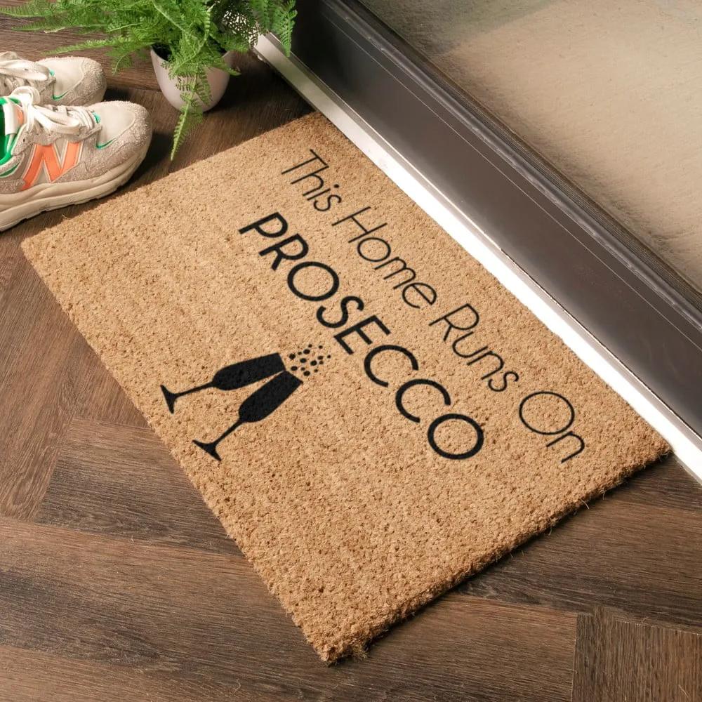 Изтривалка от кокосови влакна 40x60 cm This Home Runs On Prosecco – Artsy Doormats