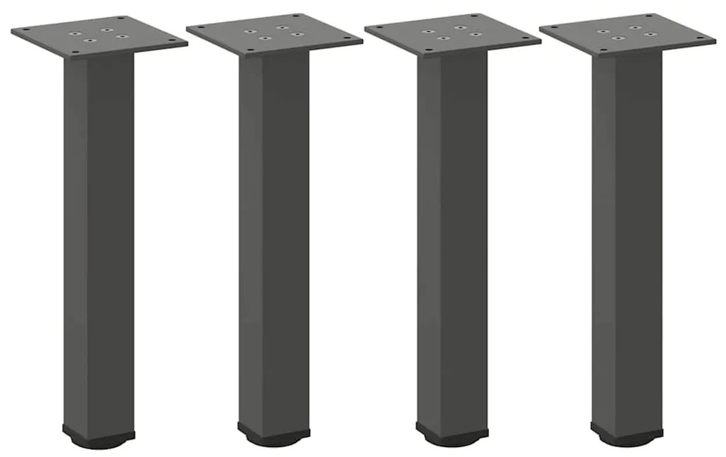 4012450 vidaXL Крака за масичка за кафе, 4 бр., антрацит, 30-32 см, стомана