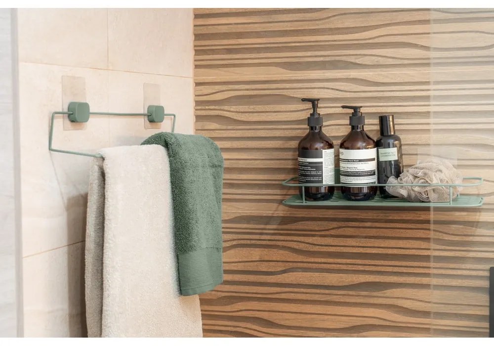 Самоносеща метална етажерка за баня в цвят мента Grena - Compactor