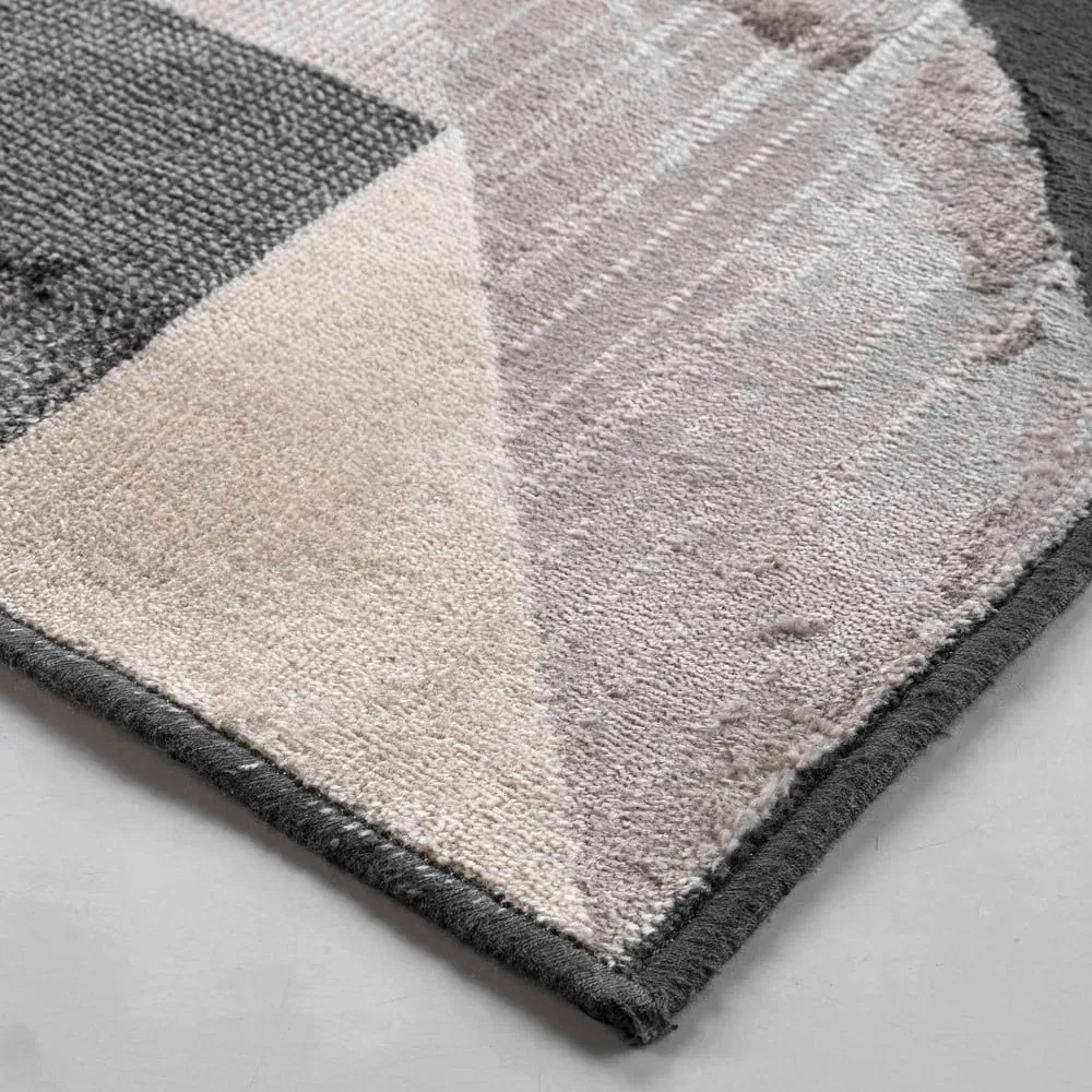 Сивo-бежов килим със смес от памук 68x110 cm Graphic – douceur d'intérieur