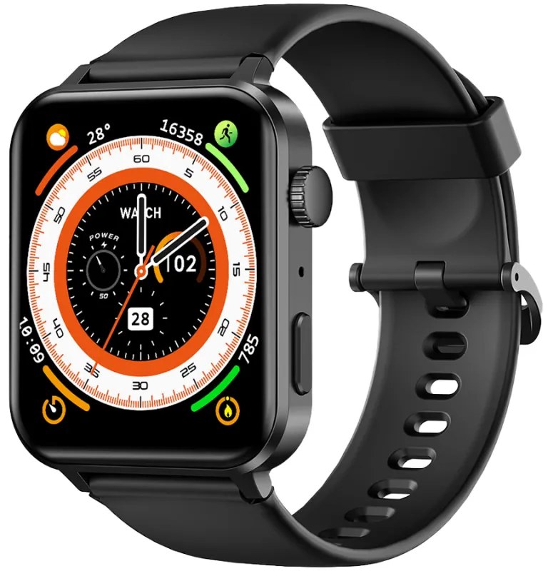 Blackview R30 Pro Fitness Smartwatch, 1.83-inch HD,220mAh Battery, 24-hour SpO2 Detection + Heart Rate Monitoring, Monitor Sleep status, Calls and SMS notification, Black