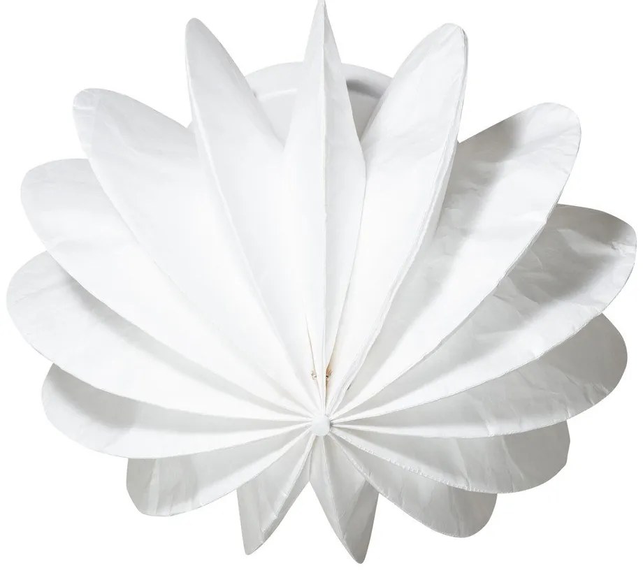 Бяло осветително тяло за таван с хартиен абажур ø 40 cm Dalia – WOOOD
