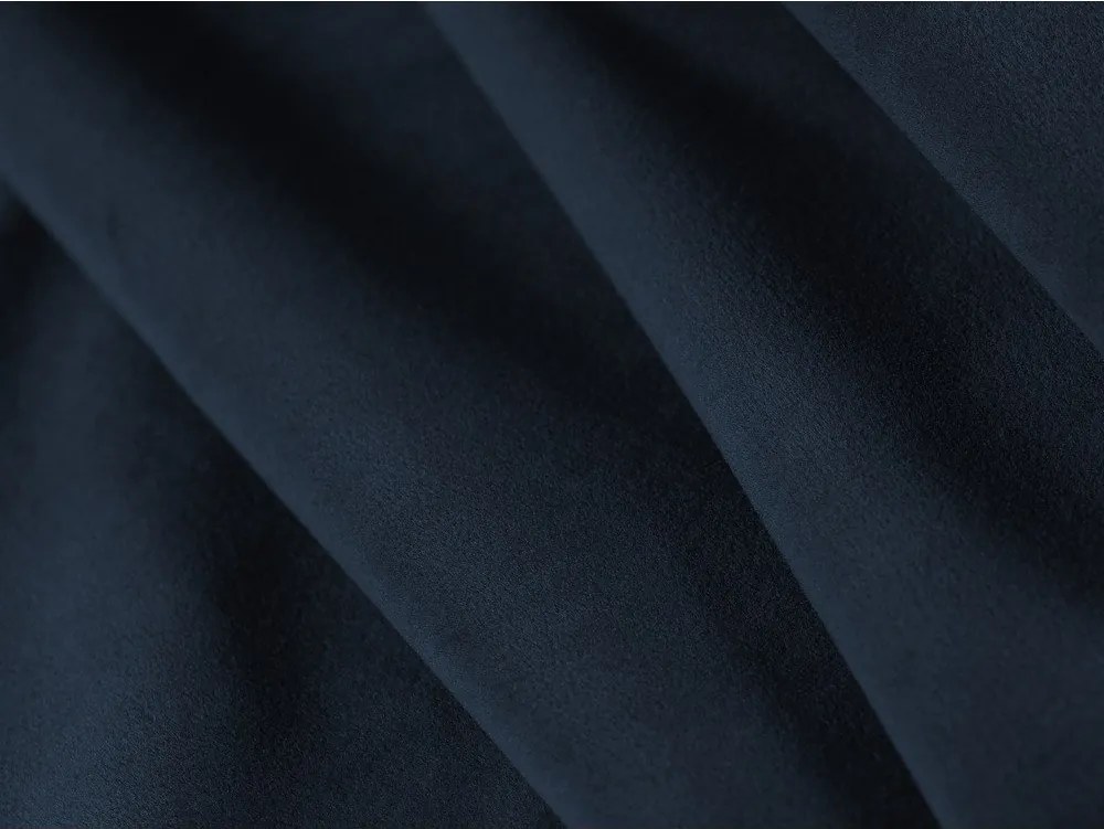 Син кадифен ъглов диван (десен ъгъл) Kate – Micadoni