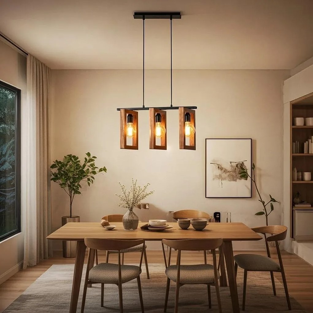 Пендел ТИЕРА, палисандър, 3xE27