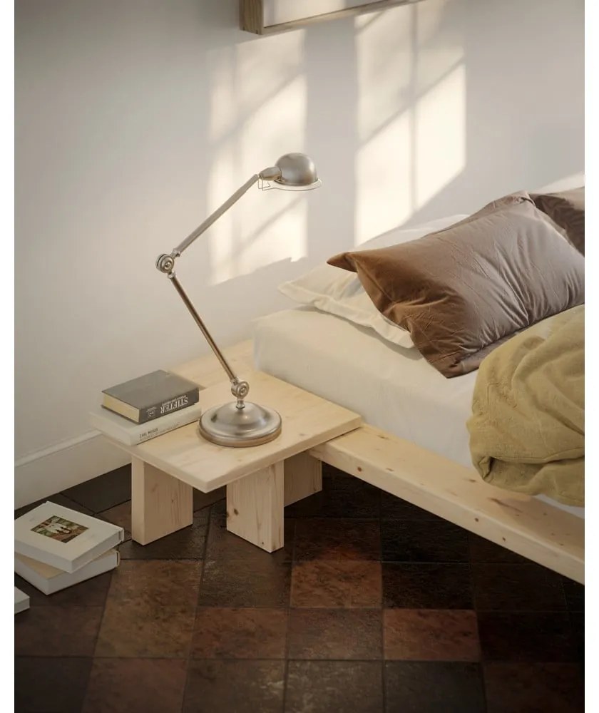 Кафяво нощно шкафче от масивен бор Japan – Karup Design