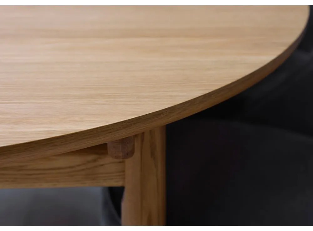 Кръгла сгъваема маса за хранене от дъб ø 120 cm Carno - Unique Furniture