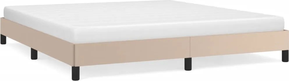 346915 vidaXL Рамка за легло, капучино, 160x200 см, изкуствена кожа