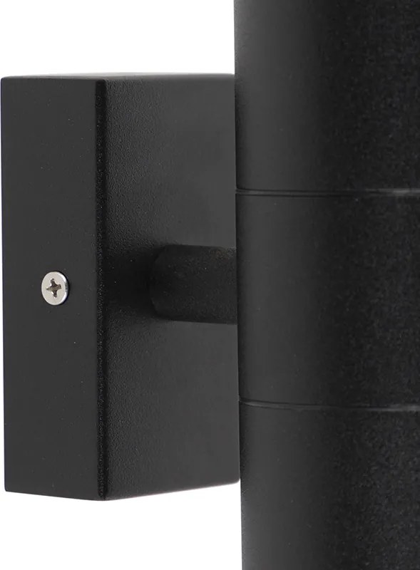 Умна външна стенна лампа черна IP44 вкл. 2 WiFi GU10 - Duo