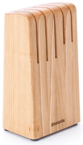 Поставка за ножове Brabantia Profile 1003297, До 5 ножа, Стилен дизайн, Бук, Кафяв