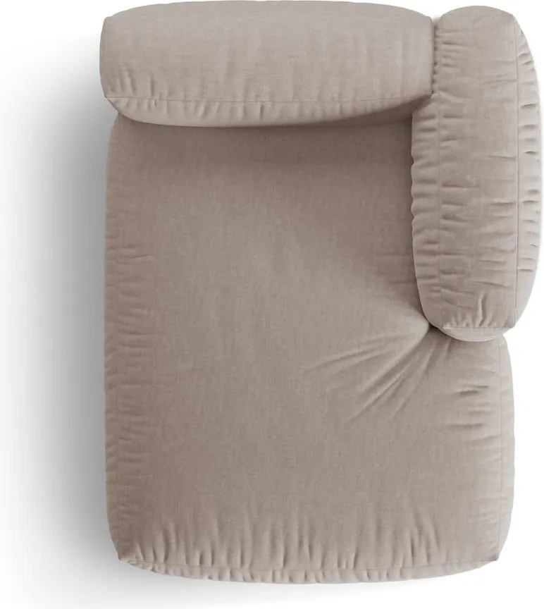 Бежов модул за диван (десен ъгъл) Martina – Micadoni Home