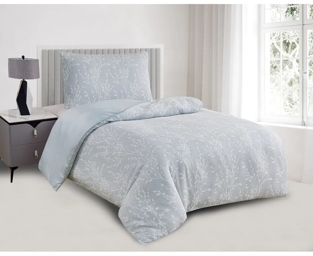 Зелено единично спално бельо от жакард 140x200 cm Boston – My House