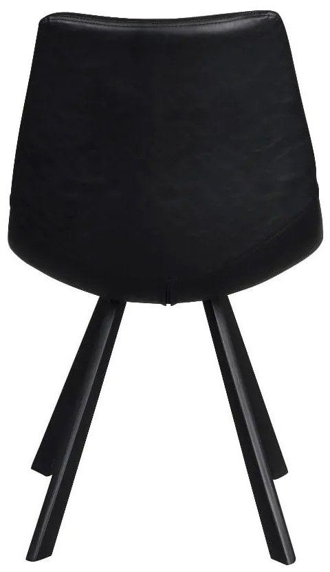 Черен трапезен стол с черни крака Alpha - Rowico