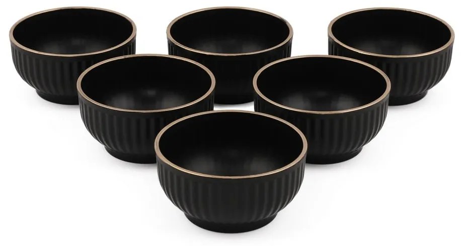 Черни чаши в комплект от 6 броя по 0,25 л - Hermia