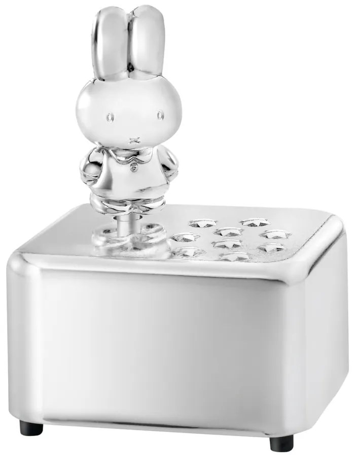 Метална музикална кутия в сребристо 6x5x8 cm Miffy – Zilverstad