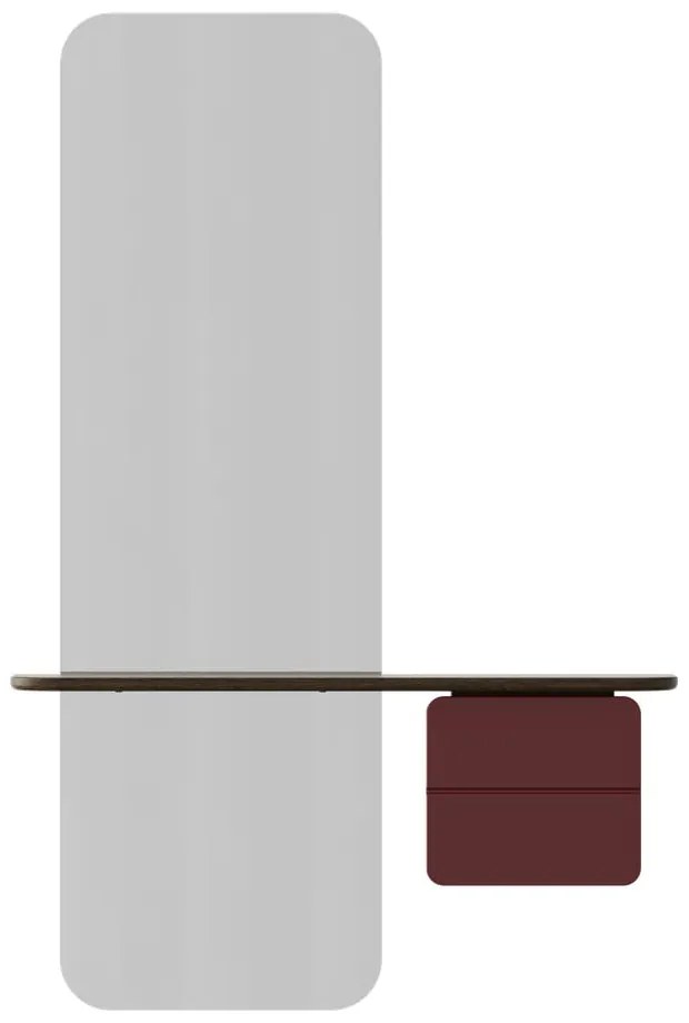 Червен/кафяв комплект за коридор в дъбов декор One More Look - UMAGE