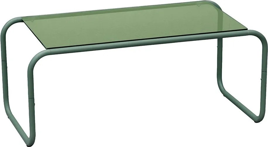 Зелена масичка за кафе със стъклен плот 40x80 cm Ventana – Leitmotiv