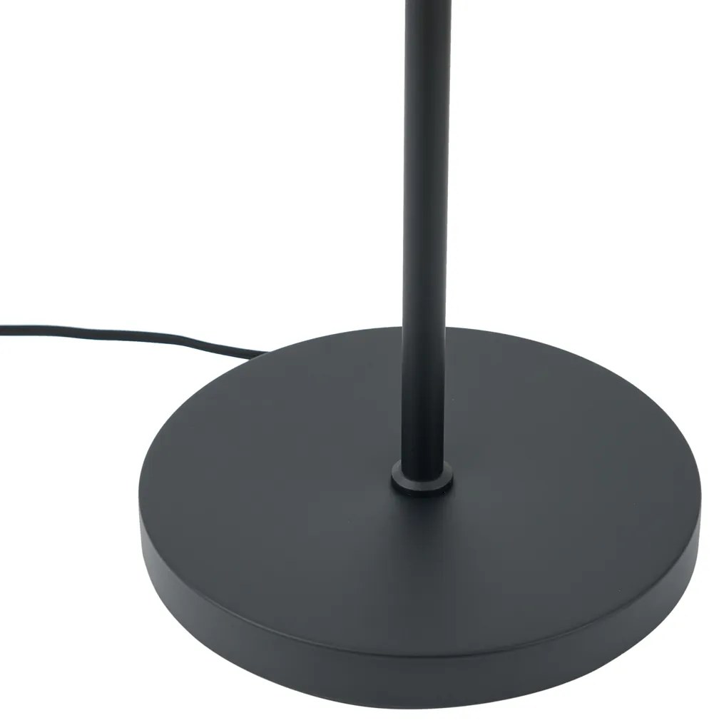 Дизайнерска подова лампа черна с димно стъкло 2 светлини - Brianna