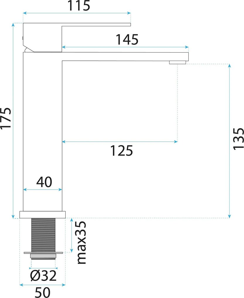 Смесител за баня Rea Hunter Brush Nickel