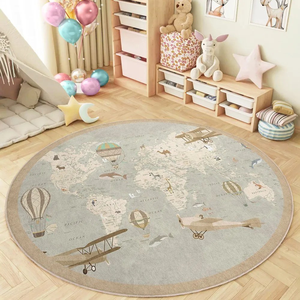 Детско килимче за игра подходящо за пране ø150 cm Vintage World – Mila Home