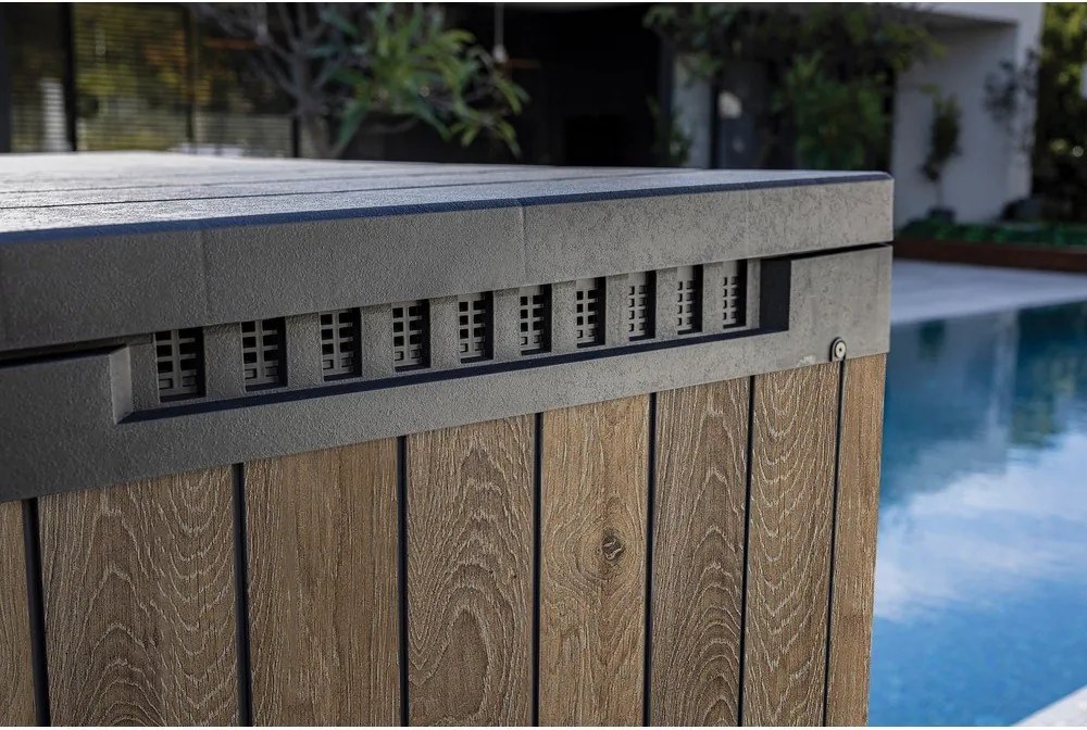 Тъмнокафява пластмасова градинска кутия за съхранение Deco – Keter