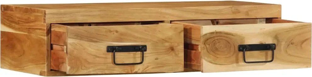 4017463 vidaXL Стенен шкаф за телевизор 80x30x19 cm Масивна дървесина Акация