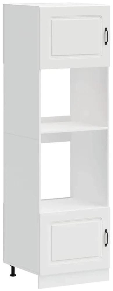 3315031 vidaXL Шкафове за фурна 2 бр Kalmar, бели, инженерно дърво