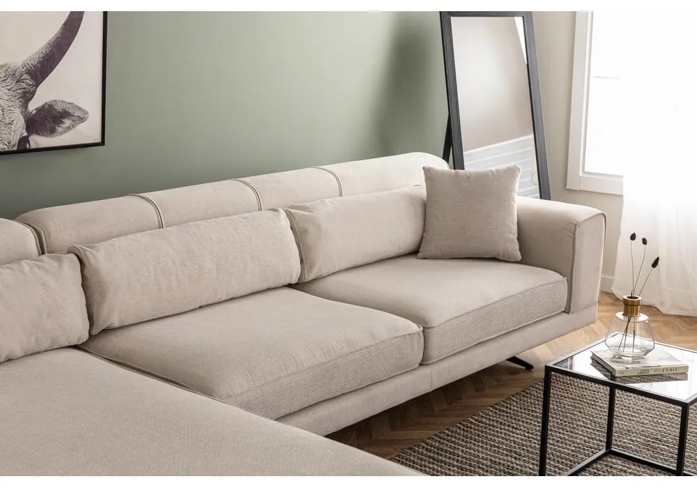 Светлобежов ъглов диван , ляв ъгъл Jivago - Artie