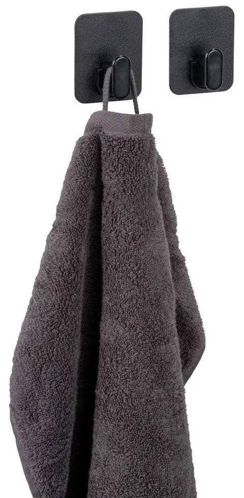 Черни пластмасови комплект куки без пробиване 2 бр. Parma – Allstar