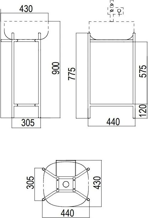 Обзавеждане за баня Laila 2702-NROP с рафт 2709-300 Scarabeo
