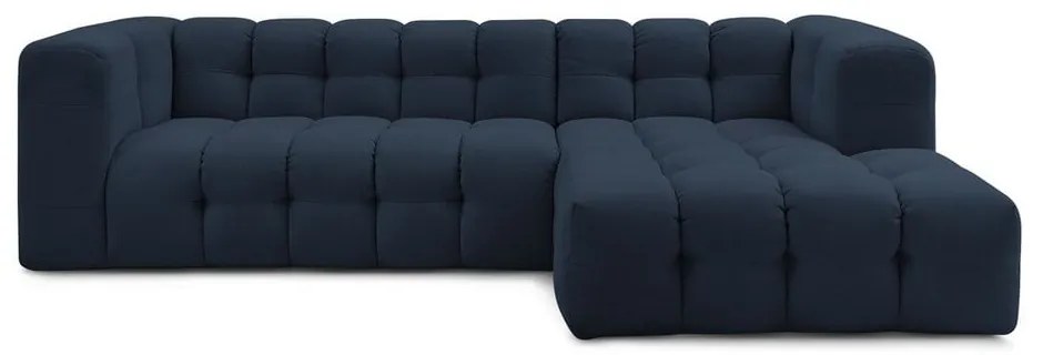 Тъмносин ъглов диван (десен ъгъл) Cloud – Bobochic Paris