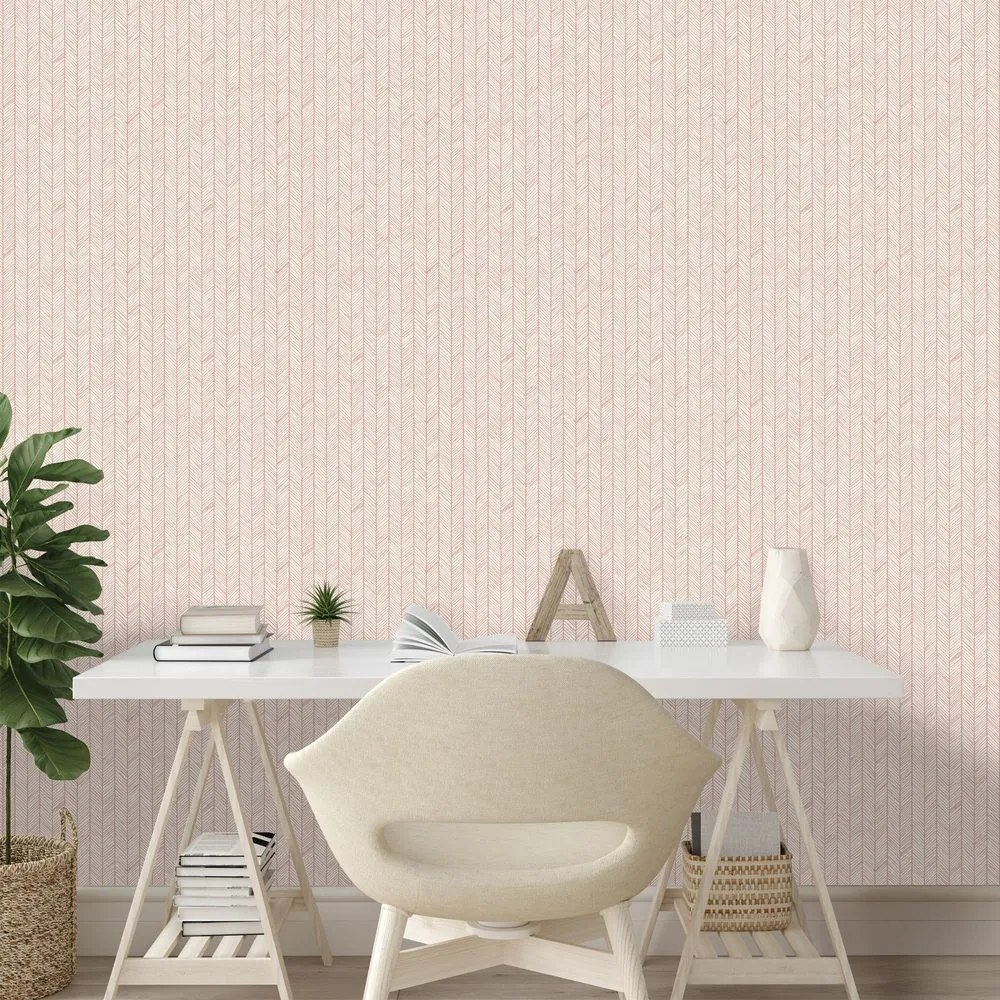 Самозалепващ фототапет – Нежни розови геометрични мотиви