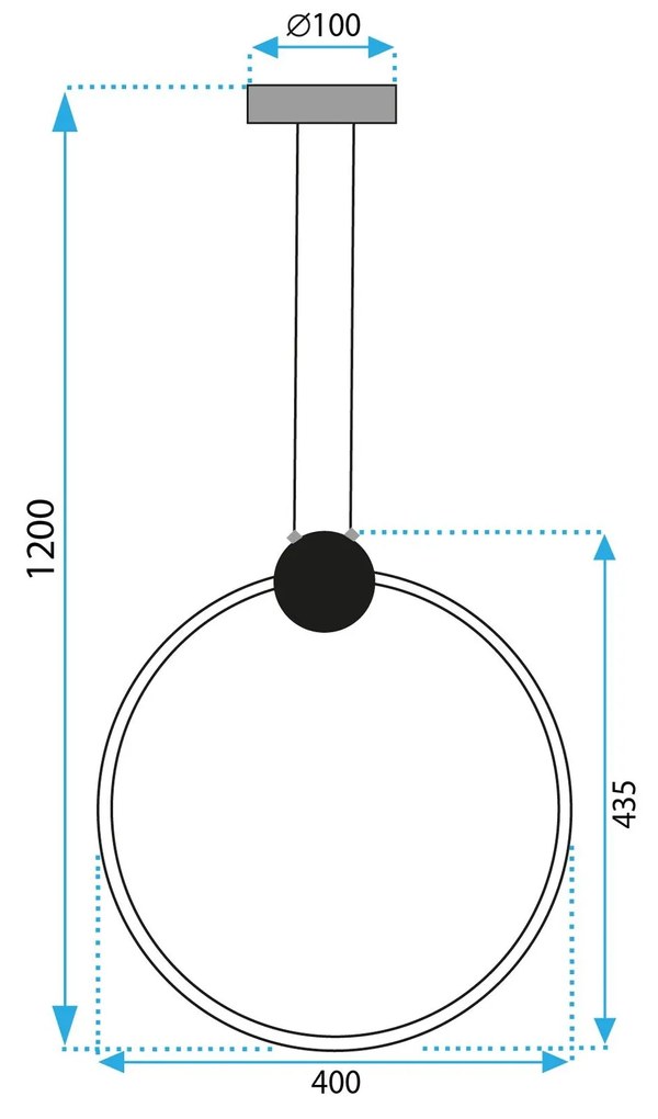 Плафон LED APP1397-CP OLD GOLD 40cm