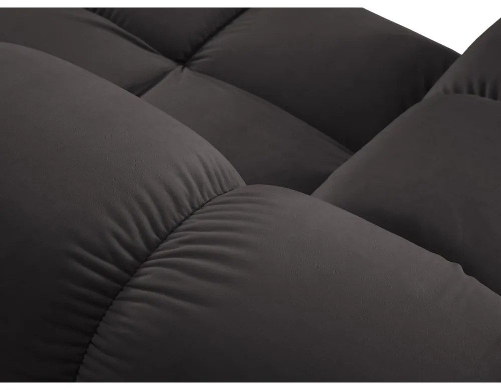 Тъмносив кадифен диван 379 cm Bellis - Micadoni Home