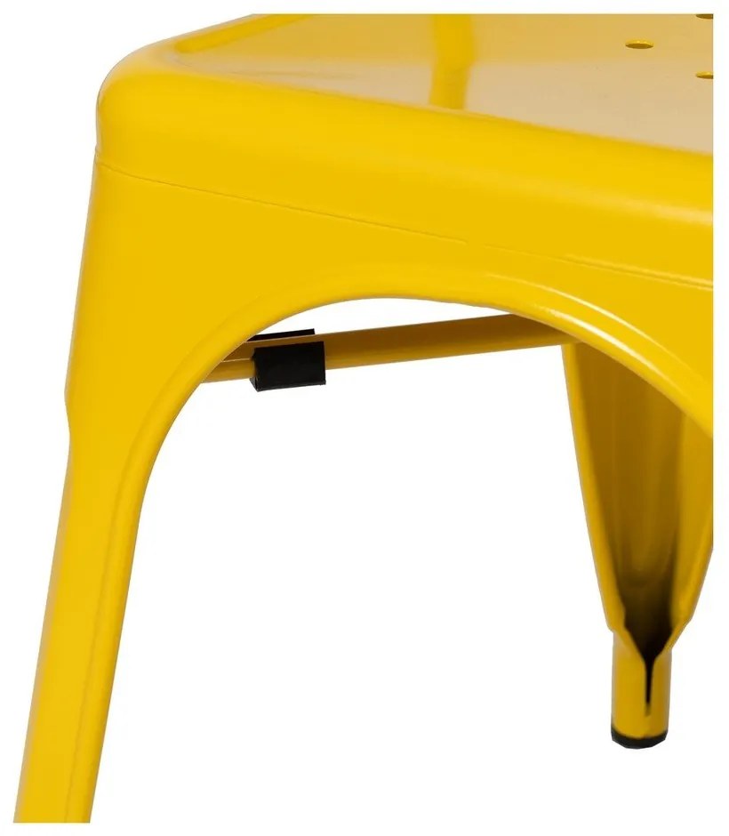 Жълти метални трапезни столове в комплект от 2 бр. – Ixia