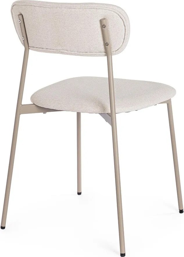 Кафяво-сив тапициран трапезен стол Inka – Yes Everyday