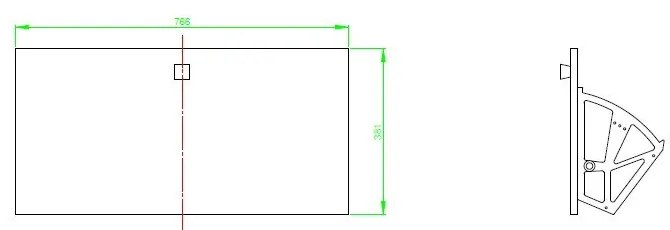 Тъмно сив шкаф за обувки с две чекмеджета Bode - Woodman