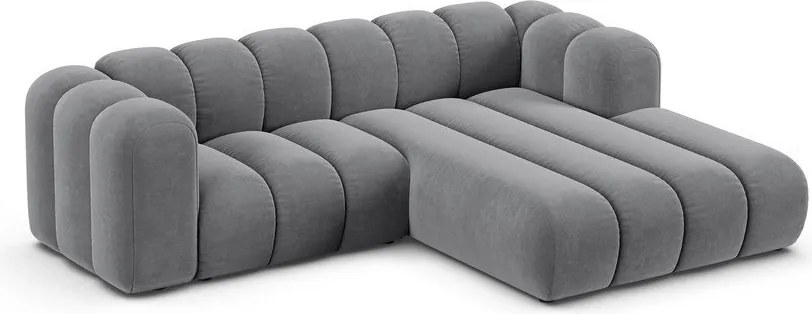 Светлосив ъглов диван (десен ъгъл) Lupine – Micadoni Home