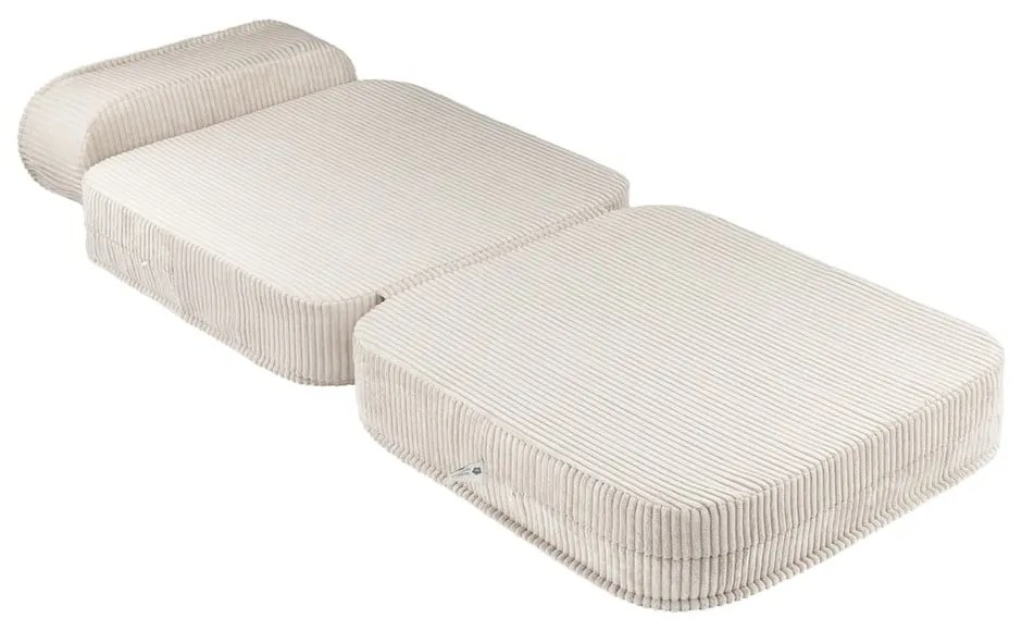 Кремав детски стол от рипсено кадифе Flip – Wigiwama